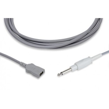 11-CA-402-12 rectangular dual pin connector straight, Covidien/Nellcor compabtible temp adapter