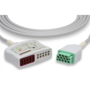 2017006-001, GE/Marquette compatible EKG trunk cable