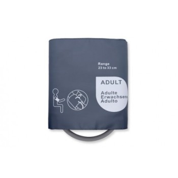 Reusable NIBP cuff, adult single hose, 23cm-33cm
