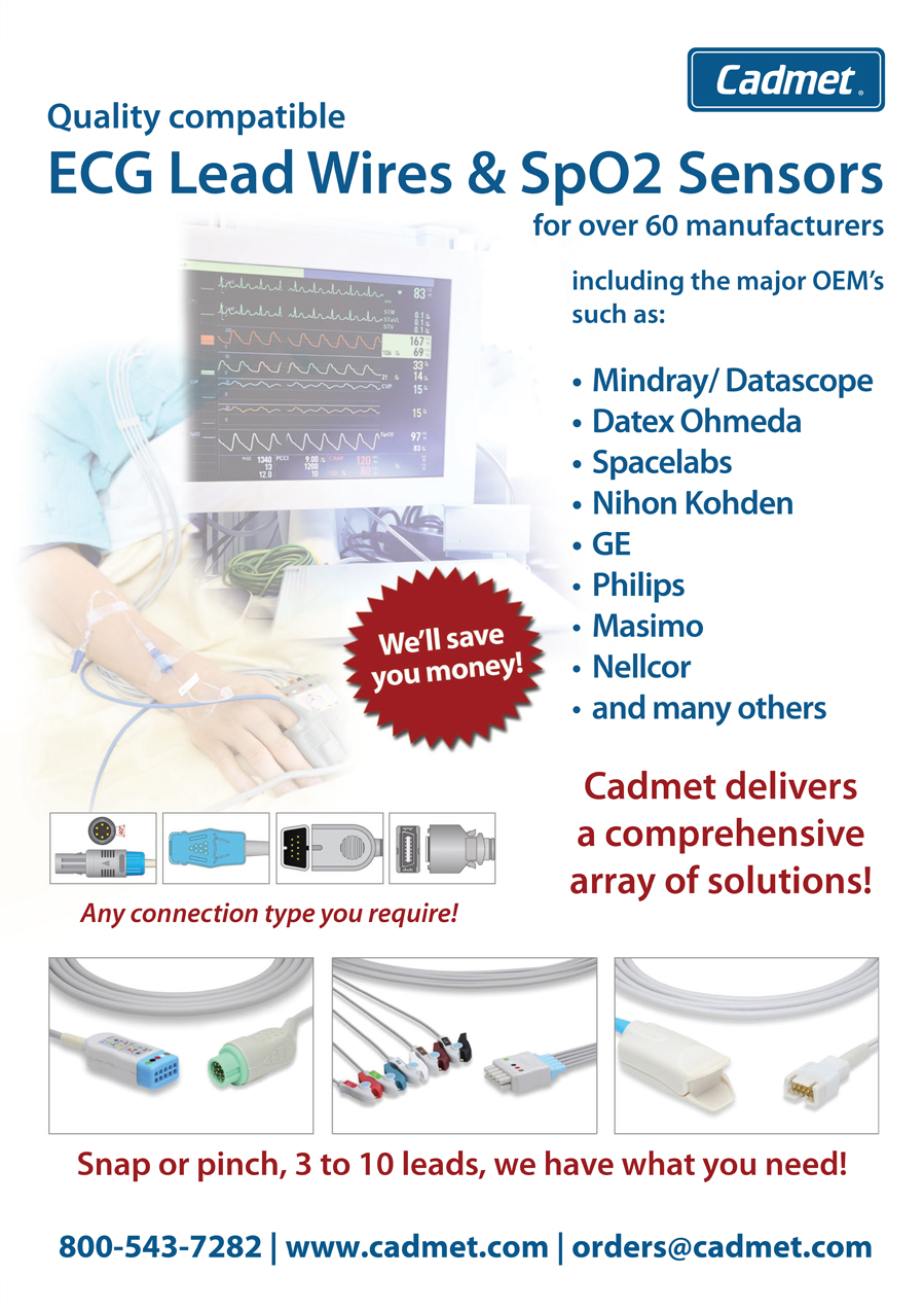 ECG Lead Wires and SpO2 Sensors